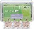 PLUM Pflasterspender QuickFix® UNO – Transparenter Spender mit 45 Textilgewebepflastern