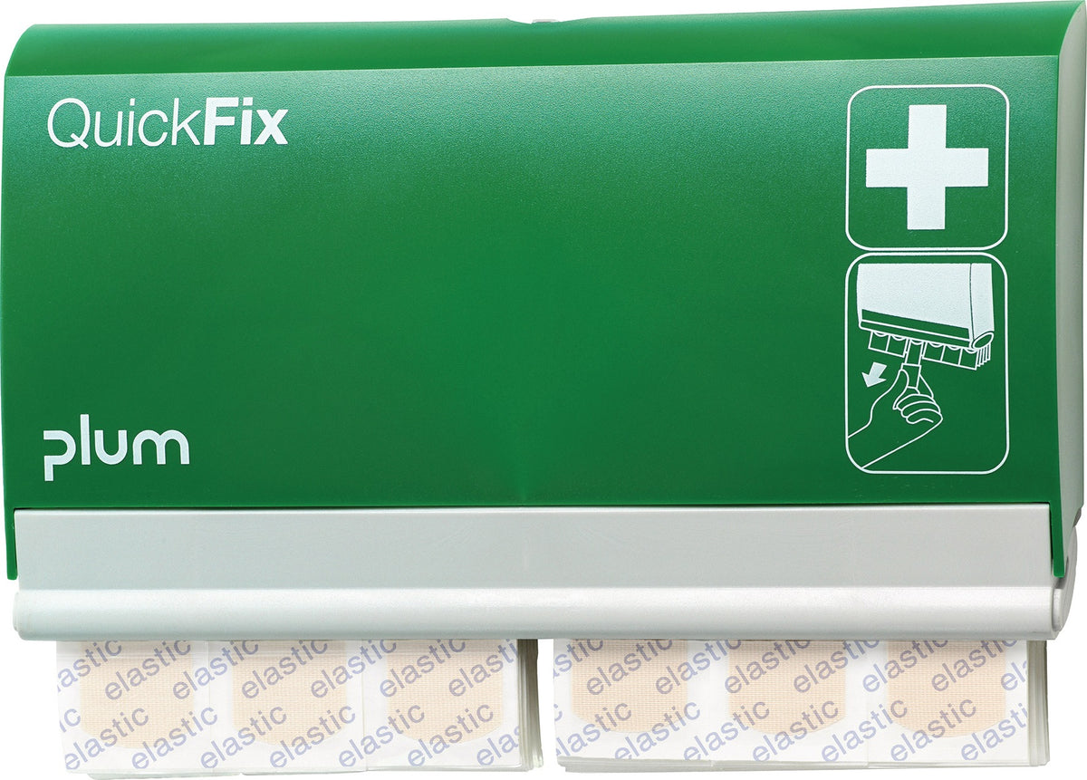 PLUM QuickFix® Pflasterspender-Set in Grün – Schnelle Erste Hilfe mit 6 Refills