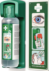CEDERROTH Augenspülflasche 2 x 0,5 l – DIN EN 15154-4, sterile isotonische Spüllösung