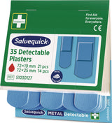 Salvequick detectable Pflasterstrips Nachfüllpack 6x35 St. – für Pflasterspender