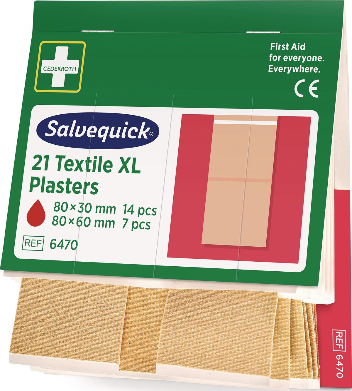 Salvequick detectable Pflasterstrips Nachfüllpack 6x35 St. – für Pflasterspender