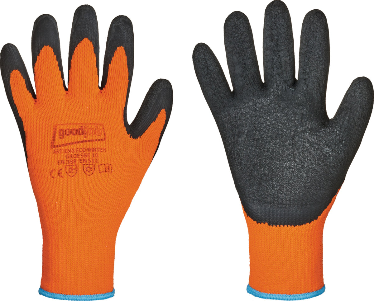 GOODJOB Kälteschutzhandschuhe Eco Winter Gr.9 schwarz/orange EN 388, EN 511