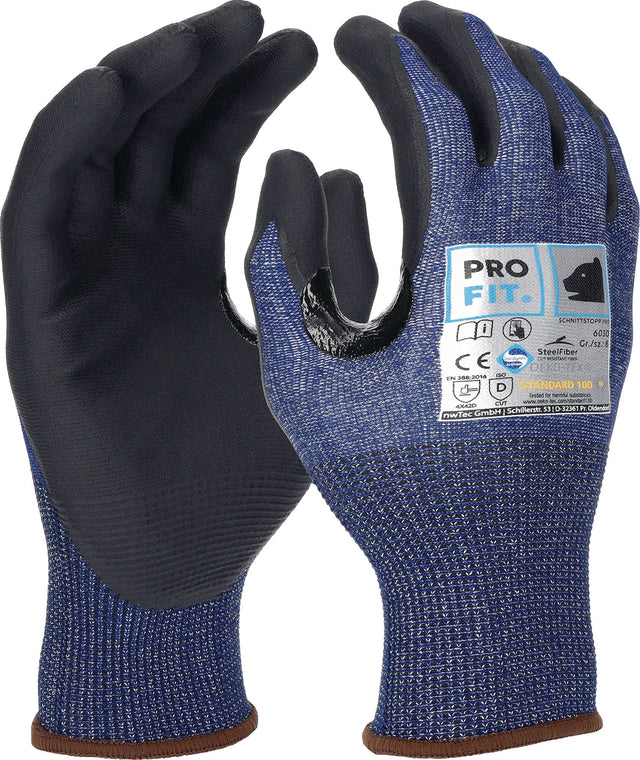 Schnittschutzhandschuhe Schnittstop Pro Gr.9 blau/schwarz EN 388 PSA II PRO FIT – Schnittschutzlevel D