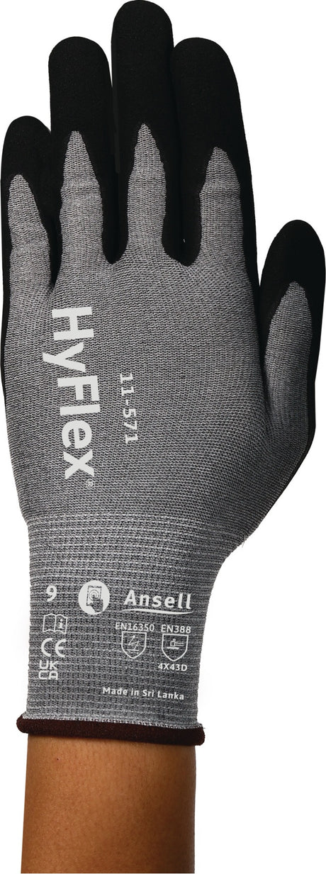 ANSELL HyFlex® 11-571 Schnittschutzhandschuh Gr. 8, Nitrilbeschichtung, EN 388