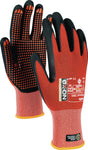 OX-ON Handschuh Flexible Advanced 1901 Gr. 9 schwarz/rot EN 388 EN 420+A1 PSA II – 12 Paar