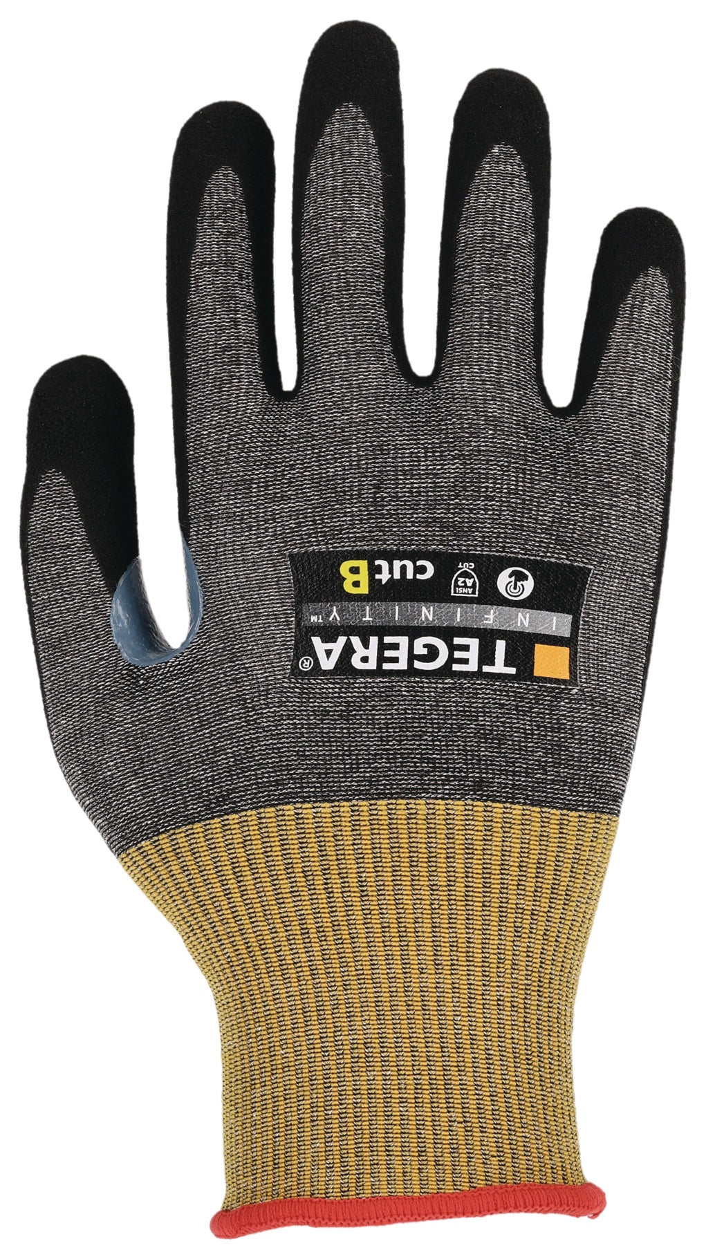 TEGERA® INFINITY 8805 Schnittschutzhandschuhe Gr.8 grau/gelb EN 388, EN 407 PSA II