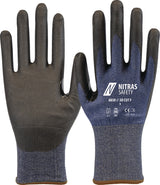 NITRAS SAFETY 3D CUT F Schnittschutzhandschuhe Gr.8 marineblau/schwarz