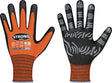 STRONGHAND Handschuhe TIGER TOUCH Gr. 8 orange/schwarz – Nitrilschaum, EN 388 & EN 407