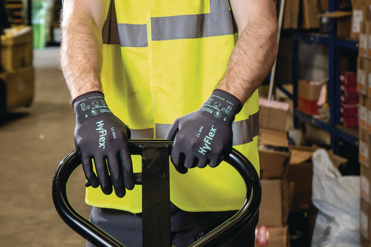 Handschuhe HyFlex 11-844 AeroFiT™ von ANSELL – Nitrilschaum, touchscreenfähig