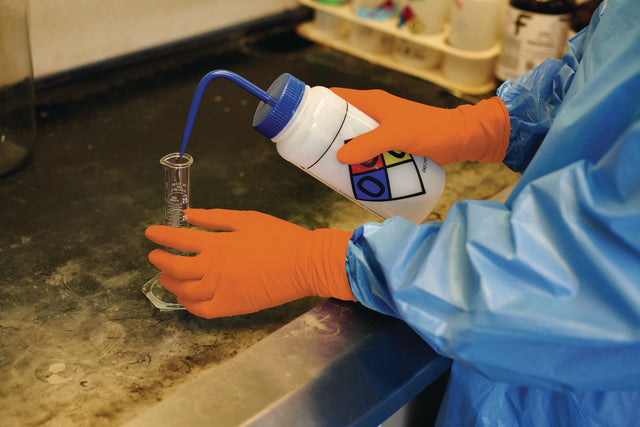 ANSELL TouchNTuff 93-800 Einweghandschuhe orange Gr. 6,5-7 – Chemikalienschutz, puderfrei