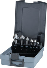 RUKO Kegelsenkersatz DIN 335 C HSS 6-teilig 90° 6,3-20,5 mm im Kunststoffkoffer