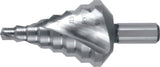 RUKO Stufenbohrer HSS 4-12 mm Spiralnut 5 Stufen 90° Kreuzanschliff