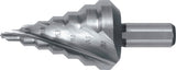 RUKO Stufenbohrer HSS 4-12 mm Spiralnut 5 Stufen 90° Kreuzanschliff