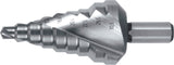 RUKO Stufenbohrer HSS 4-12 mm Spiralnut 5 Stufen 90° Kreuzanschliff