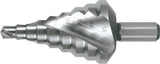 RUKO Stufenbohrer HSS spiralgenutet 5,3–30,5 mm mit 9 Stufen für Kabelverschraubungen