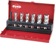 RUKO Kernbohrersatz 7-teilig HSS Ø 12–22 mm mit Weldon-Schaft und 30 mm Schnitttiefe