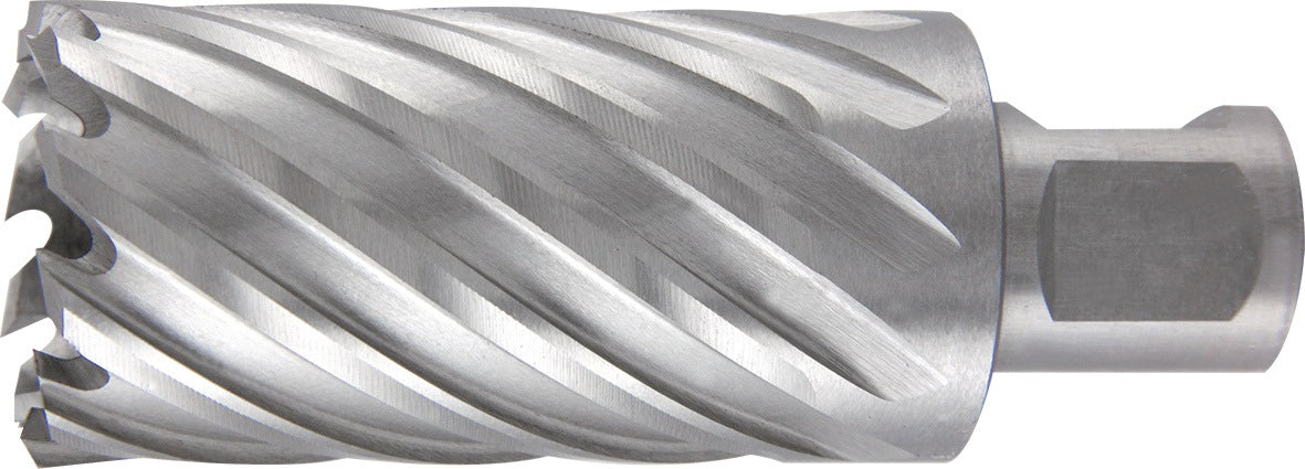 RUKO Kernbohrer HSS 12 mm mit Weldon-Schaft – Schnitttiefe 55 mm für Stahl und Metall