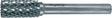 RUKO Frässtift ZYAS Hartmetall 3 mm KVZ 4 mit Stirnverzahnung DIN 8033