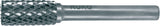 RUKO Frässtift ZYAS Hartmetall 3 mm KVZ 4 mit Stirnverzahnung DIN 8033