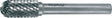 RUKO Frässtift WRC 3 mm Hartmetall Kreuzverzahnung KVZ 4 DIN 8033