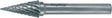 RUKO Frässtift SKM Hartmetall 3 mm Schaft Kreuzverzahnung KVZ 4 DIN 8033