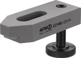 AMF Spanneisen Nr. 6314AV für T-Nut 12 mm, Länge 100 mm, mit verstellbarer Stütz- und Spannschraube M12