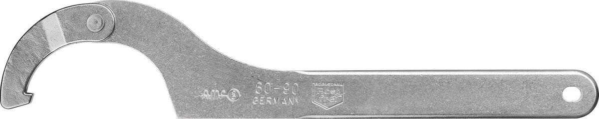 AMF Gelenkhakenschlüssel NO.775 NI mit Nase für Nutmuttern DIN 1804, 35-60 mm, Edelstahl rostfrei