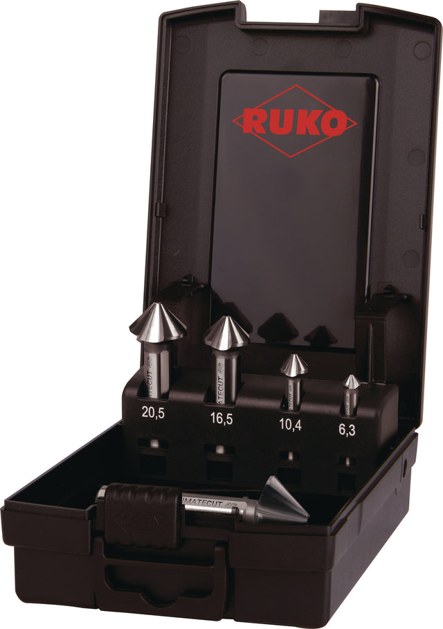 RUKO Kegelsenker-Satz 90° ULTIMATECUT 4S HSS 6,3-25 mm 5-teilig