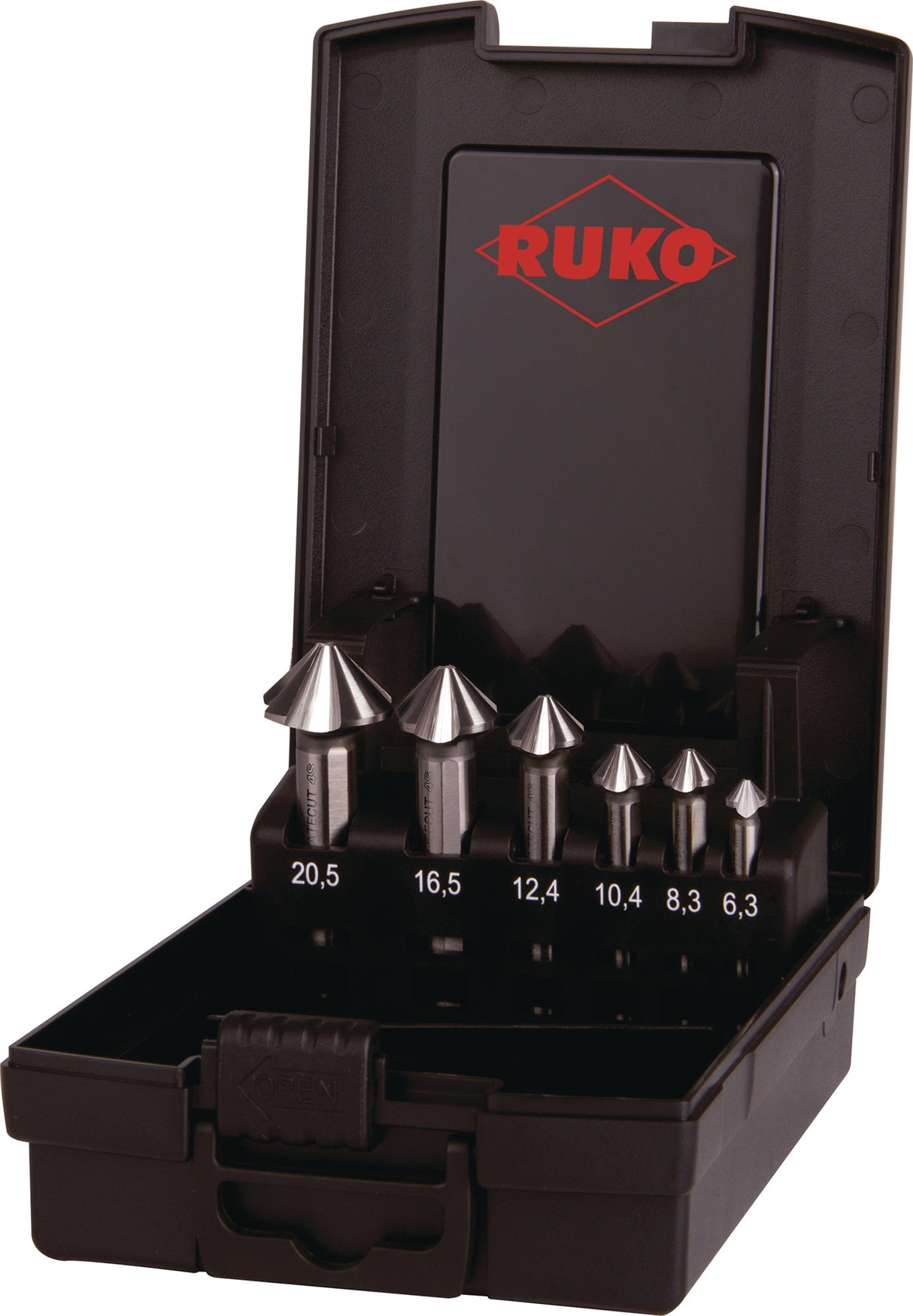 RUKO Kegelsenker-Satz 90° ULTIMATECUT 4S HSS 6,3-25 mm 5-teilig