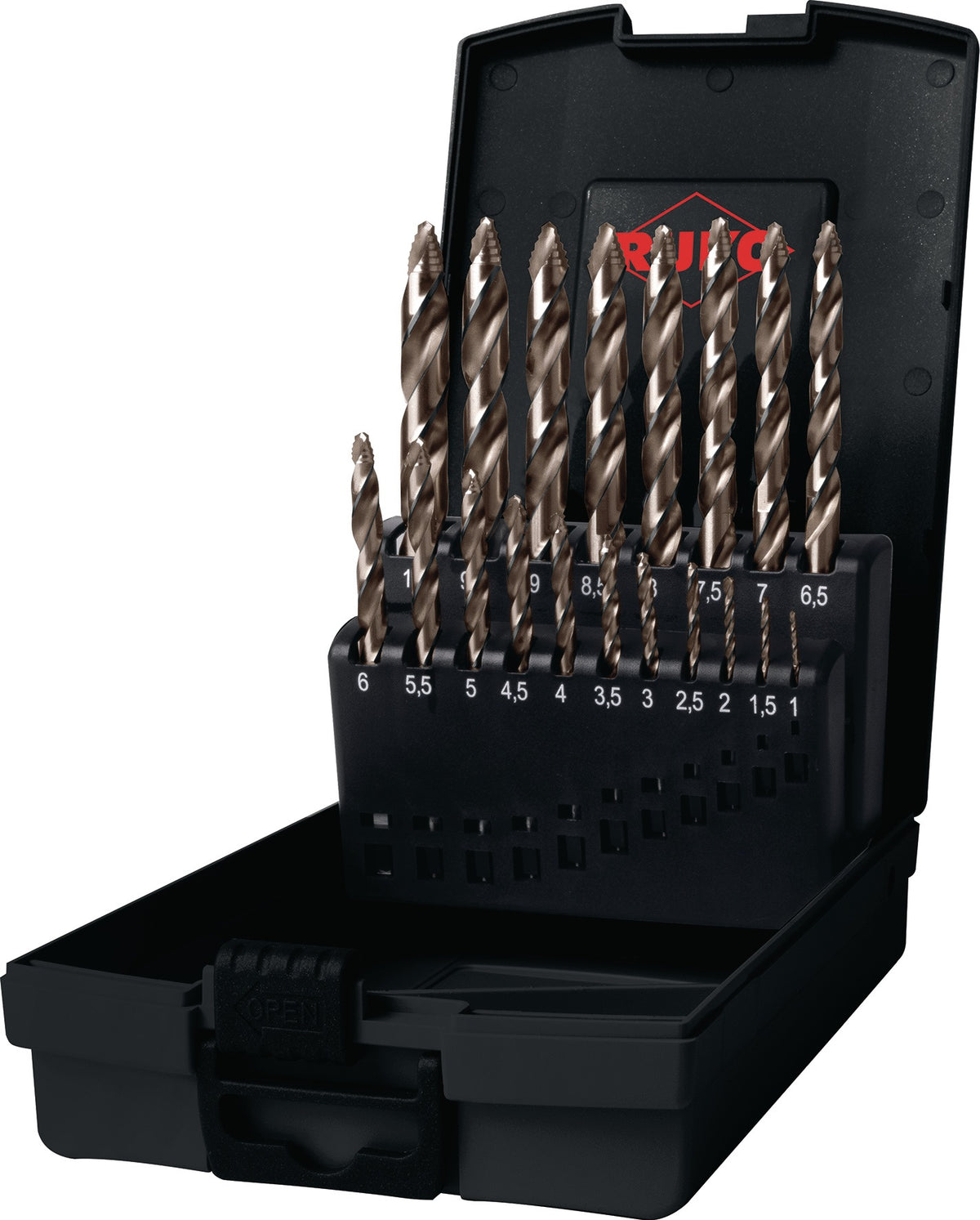 RUKO Spiralbohrersatz ULTIMATECUT FS HSS-Co5 Gold 19-teilig 1-10 mm