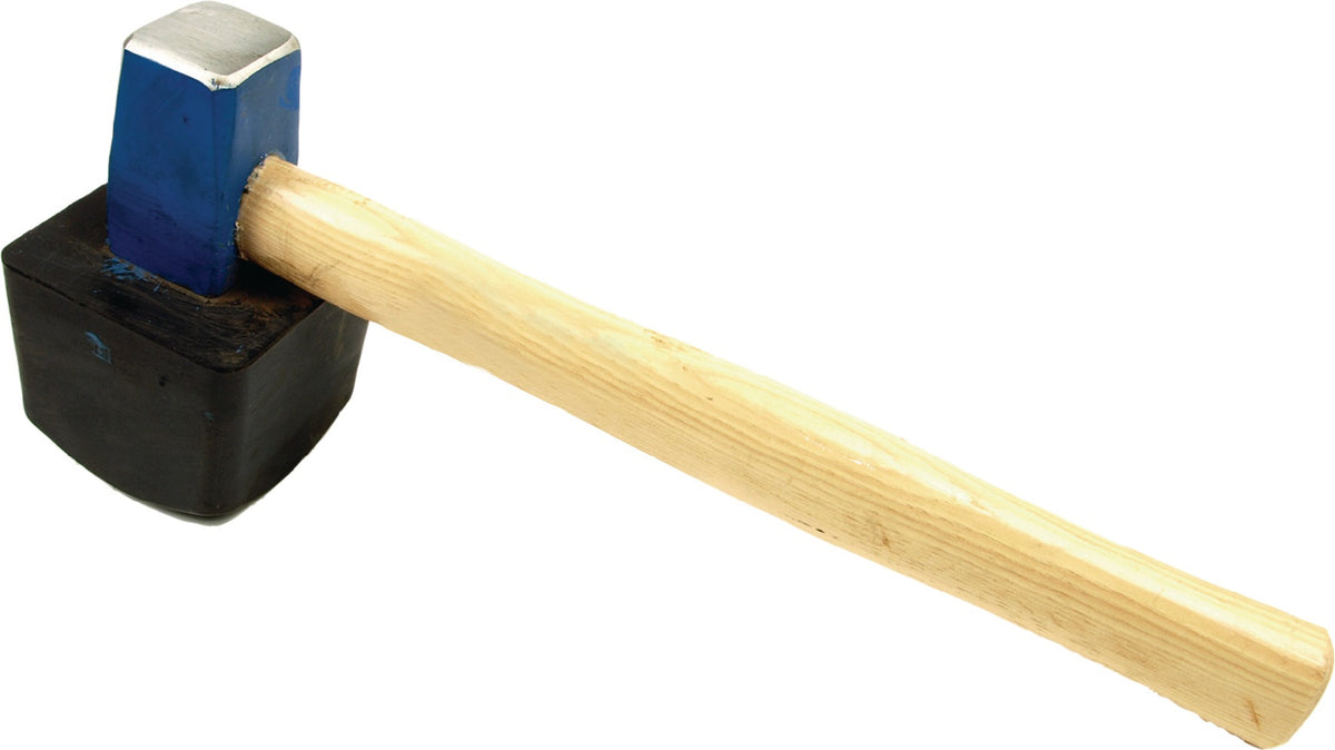 HAROMAC Plattenlegerhammer 1500 g mit anvulkanisiertem Gummiaufsatz und Hickory-Stiel
