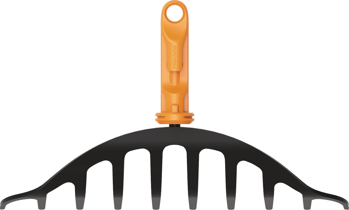 FISKARS Rosenrechen OneClick – 10 Zinken, Arbeitsbreite 243 mm, gehärteter Borstahl