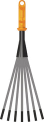FISKARS Fächerbesen OneClick 124 mm Arbeitsbreite mit 7 Metallzinken