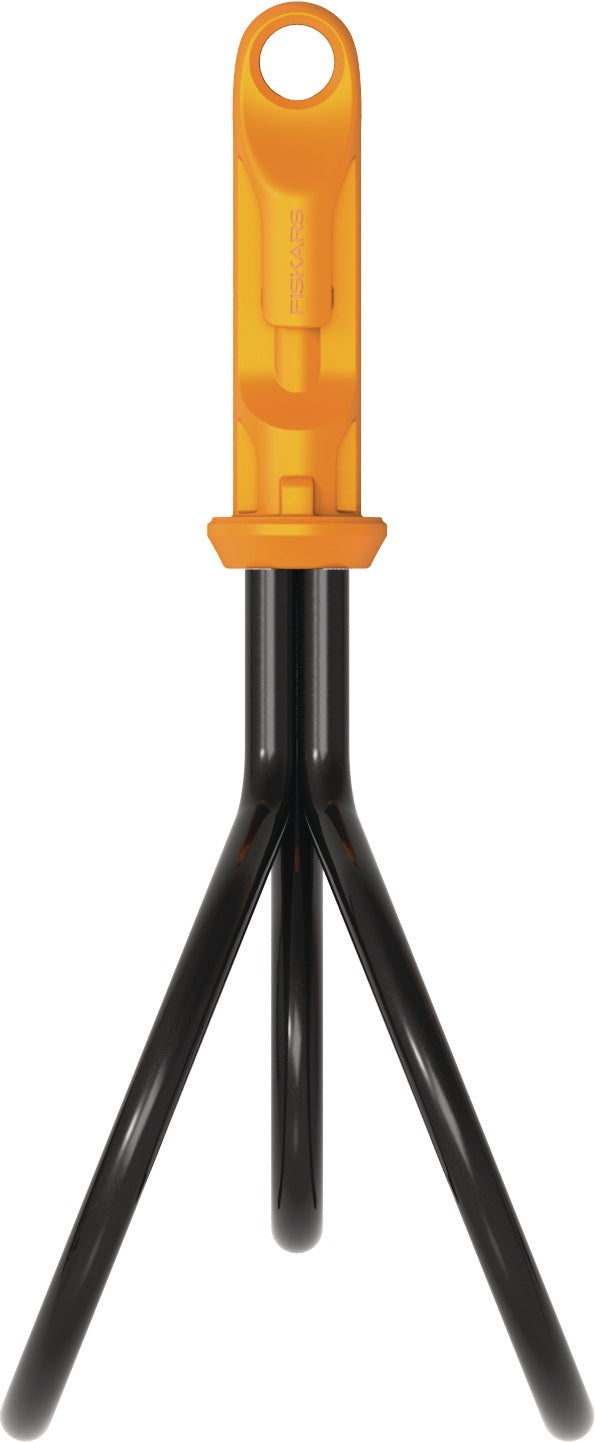 FISKARS Grubber OneClick 91 mm 3 Zinken Karbonstahl für Beete