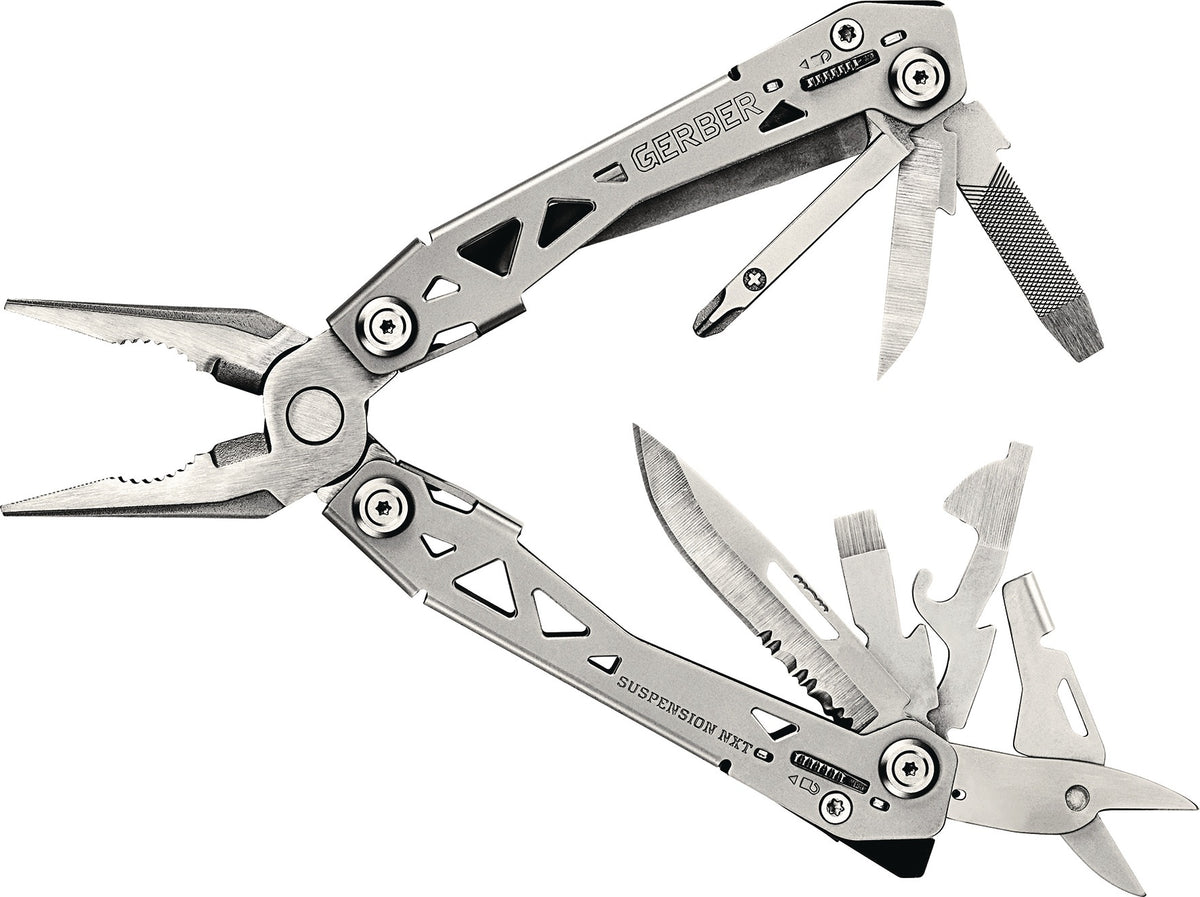 GERBER Multi-Tool SUSPENSION-NXT mit Etui – 15 Werkzeuge, Edelstahl, 108 mm