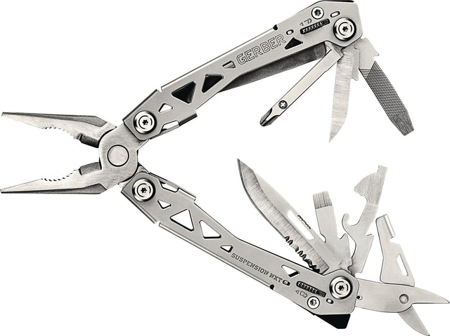 GERBER Multi-Tool SUSPENSION-NXT mit Etui – 15 Werkzeuge, Edelstahl, 108 mm