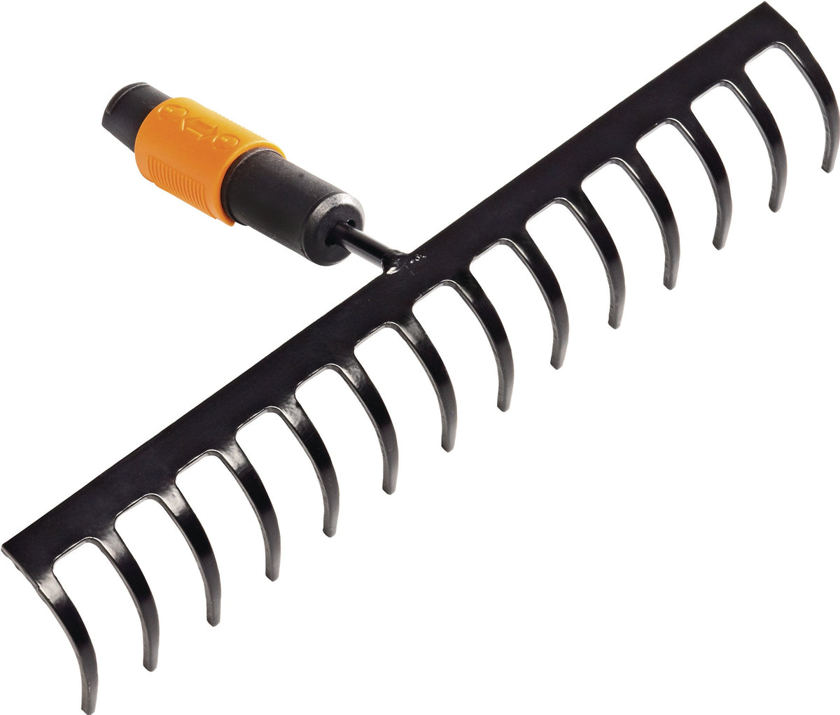 FISKARS Rechen QuikFit™ Arbeits-B.360mm 14 Zinken – Gehärteter Karbonstahl, Schwarz/Orange