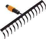 FISKARS Rechen QuikFit™ Arbeits-B.360mm 14 Zinken – Gehärteter Karbonstahl, Schwarz/Orange