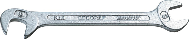 GEDORE Doppelmaulschlüssel 4 mm, Länge 69 mm, verchromt, CV-Stahl, Maulstellung 15°/75°