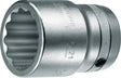 GEDORE Steckschlüsseleinsatz D 21 1 Zoll 12-kant SW 36 mm, Länge 70 mm, CV-Stahl verchromt