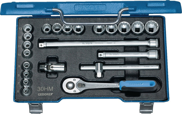GEDORE Steckschlüsselsatz 30 HMU-10 22-teilig 3/8 Zoll SW 6-22 mm