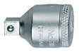 GEDORE Reduzierstück 3020, 3/8" auf 1/4" Vierkant, 28 mm, Vanadium-Stahl, verchromt