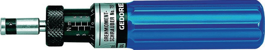 GEDORE Drehmomentschraubendreher 757-01, 0,24-1,2 Nm, 1/4″ Innensechskant, DIN EN ISO 6789
