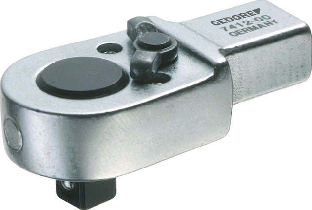 GEDORE Einsteckumschaltknarre 7412-00 1/4 Zoll 9x12mm CV-Stahl – Feinverzahnung 5° Rückschwenkwinkel