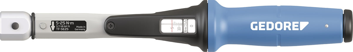 GEDORE Drehmomentschlüssel TF-SE25 5-25 Nm 9x12 mm mit Prüfzertifikat