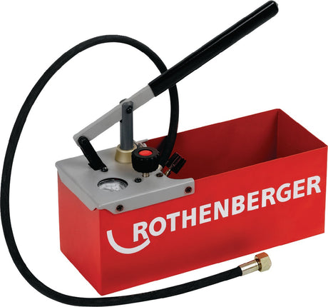 ROTHENBERGER Prüfpumpe TP 25 – Manuelle Druckprüfpumpe 0–25 bar, R 1/2″, 16 ml Hubvolumen