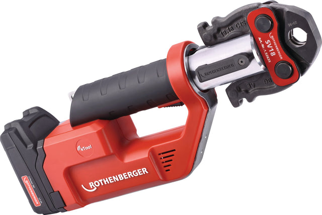 ROTHENBERGER Akku-Pressmaschine ROMAX Compact TT 15-35mm Basic Set 1,1x2Ah,EU,o.Pressbacken