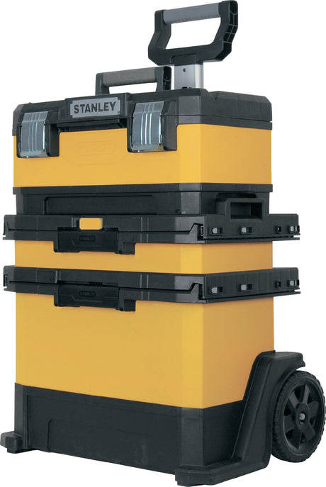 STANLEY Rollende Werkstatt 730 mm mit abnehmbarer Werkzeugbox aus Kunststoff und Metall