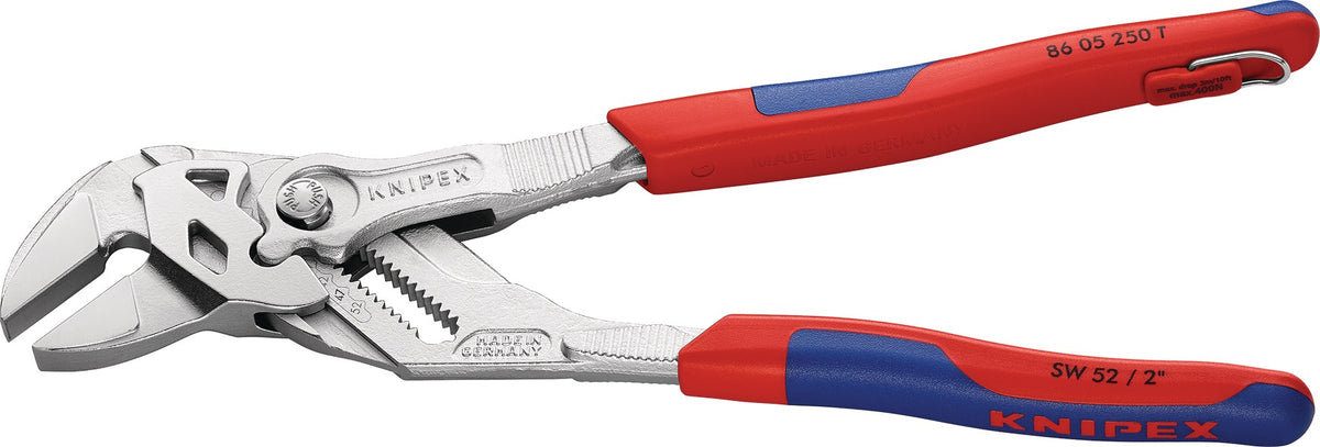 KNIPEX Zangenschlüssel 400 mm – Spannweite 85 mm, verchromt, mit Kunststoffüberzug