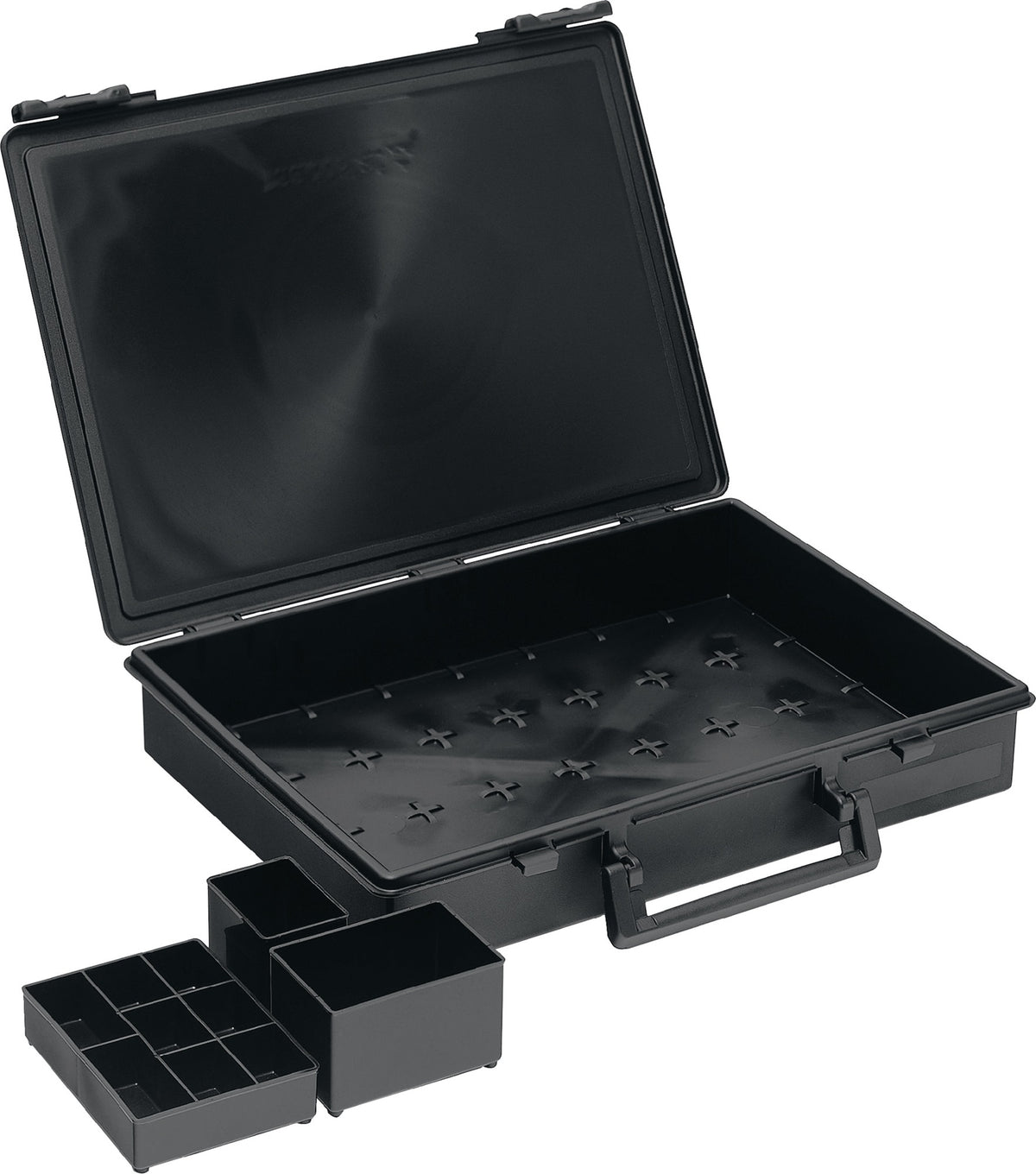 RAACO Sortimentskasten ESD Assorter 55 4x8-0 mit Profilraster, 338x261x57 mm, schwarz
